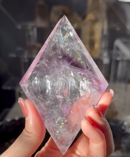 Phantom Amethyst in diamond shape