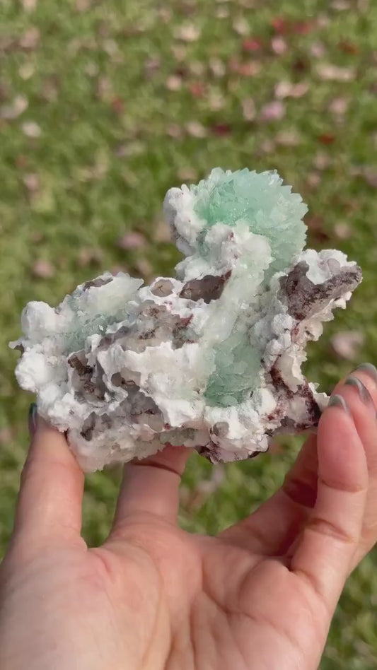 Green India Apophylite flower