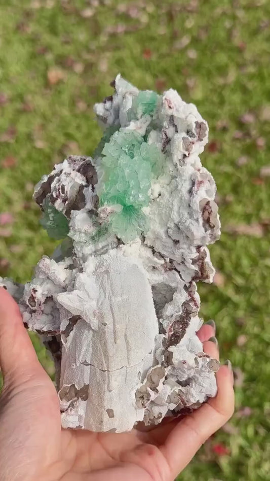 Green India Apophylite flower