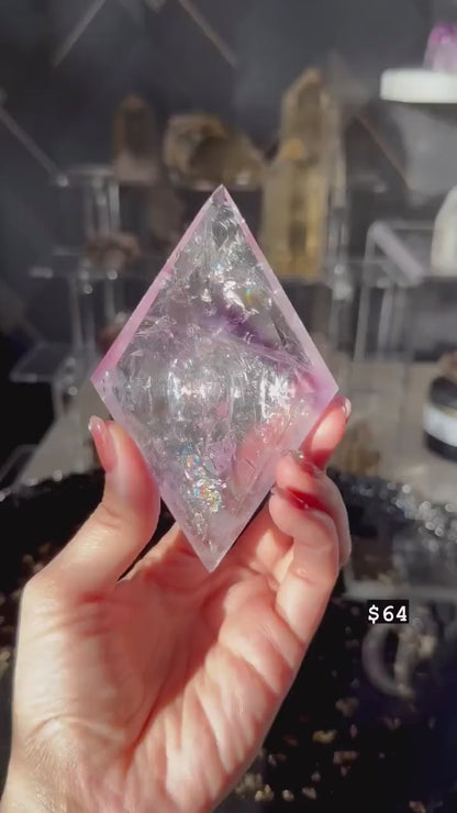 Phantom Amethyst in diamond shape